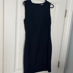 H&M Sleeveless Navy Midi Sheath Dress